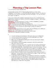 English Worksheet: Planning a Trip Role Play for Elementary to Intermediate (holiday)