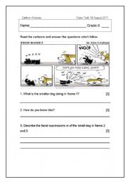 English Worksheet: Cartoon Analysis