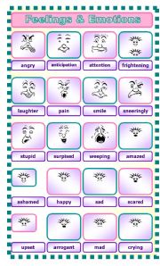 English Worksheet: Feelings and Emotions