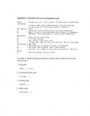 English Worksheet: Meeting a Tourist