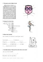 English Worksheet: Body parts