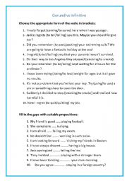 English Worksheet: gerund/infinitive