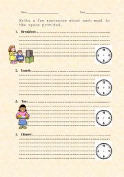 English Worksheet: Writing Task