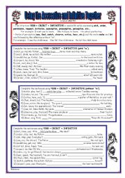 English Worksheet: Using the Accusative and Infinitives Together
