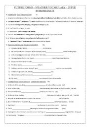 English Worksheet: Future forms