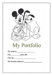 my portfolio cover page designs