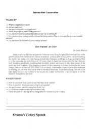 English Worksheet: How patriotic are you