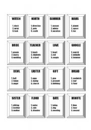 English Worksheet: taboo