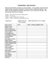 English Worksheet: Have you ever...