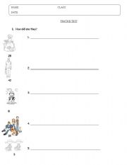 English worksheet: practice test