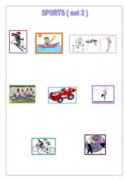 English worksheet: sports set 2