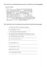 English worksheet: Filling in blanks