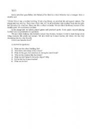 English worksheet: Text about school