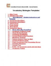 Vocabulary Templates