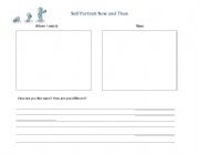 English worksheet: Self Portrait Now and Then