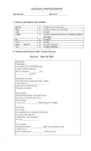 English worksheet: Song: Soul Sister