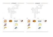 English Worksheet: Food Crossword