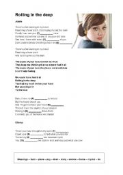 English Worksheet: ADELE - Rolling in the Deep