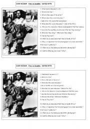 English Worksheet: SOWETO IN FIRE 