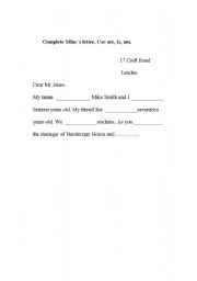 English worksheet: Letter 