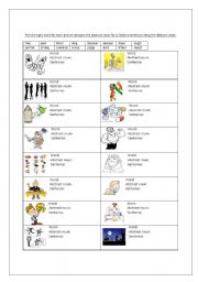 English Worksheet: abstract nouns