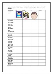 English Worksheet: HOUSEWORK 2/2