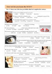 English Worksheet: How well do you know the BODY? (Exc.2)