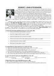 English Worksheet: Stevenson