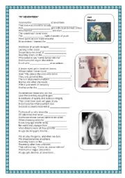 English Worksheet: At seventeen, joni mitchell