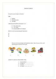 English worksheet: Present simple