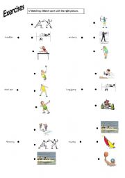 English worksheet: Sports exercises 3
