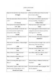 English Worksheet: BIG QUIZZ : ORAL ACTIVITY  to test your students culture