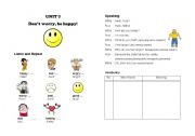 English Worksheet: Unit 7 - Dont worry be happy