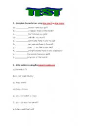 English worksheet: TEST