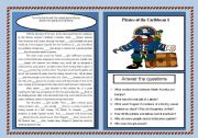 English Worksheet: Real Pirates of the Caribbean (Part 1)