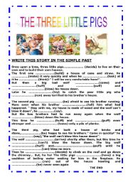 English Worksheet: THE THREE LITTLE PIGS