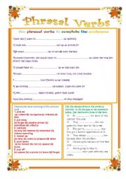 English Worksheet: Phrasal Verbs