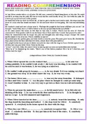 English Worksheet: Reading comprehension - Oliver Twist