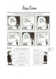 English Worksheet: Spy game- game about countries+nationalities