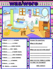 English Worksheet: THERE WAS/THERE WERE