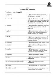English worksheet: vocab exercise