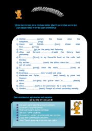 English Worksheet: Past Continuous