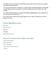 English Worksheet: Work Environment for English Corner