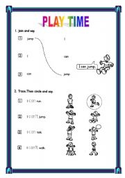 English Worksheet: PLAYTIME