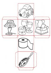 Household objects and rooms dice  vocabulary worksheet  rooms  objects and appliances  2 pages  editable