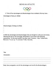 English worksheet: Being an athlete