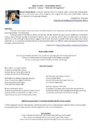 English Worksheet: The Big Bang Theory Video Activity