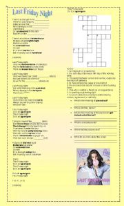 English Worksheet: Last Friday Night ( Katy Perry)