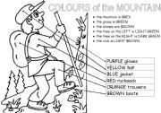 English Worksheet: colours of the mountain