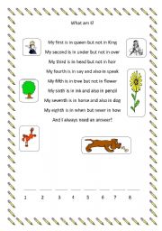 English Worksheet: riddles